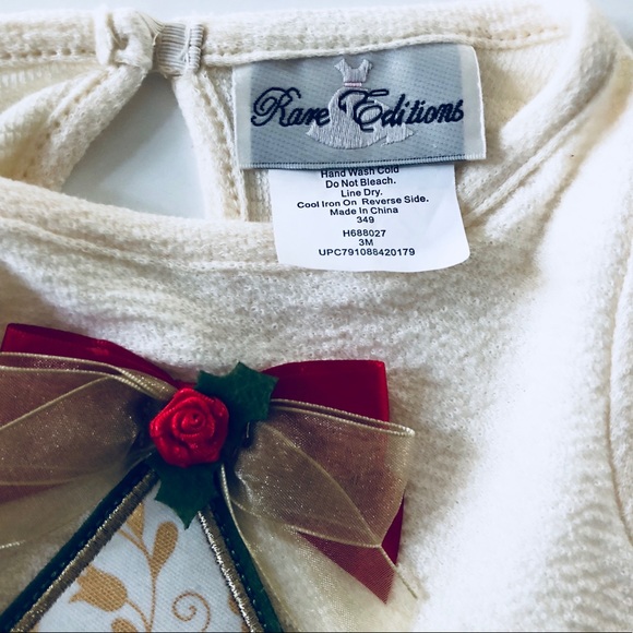 Baby Girl Christmas Appliqué 2 Piece Set 3Mos NWT - Picture 6 of 8